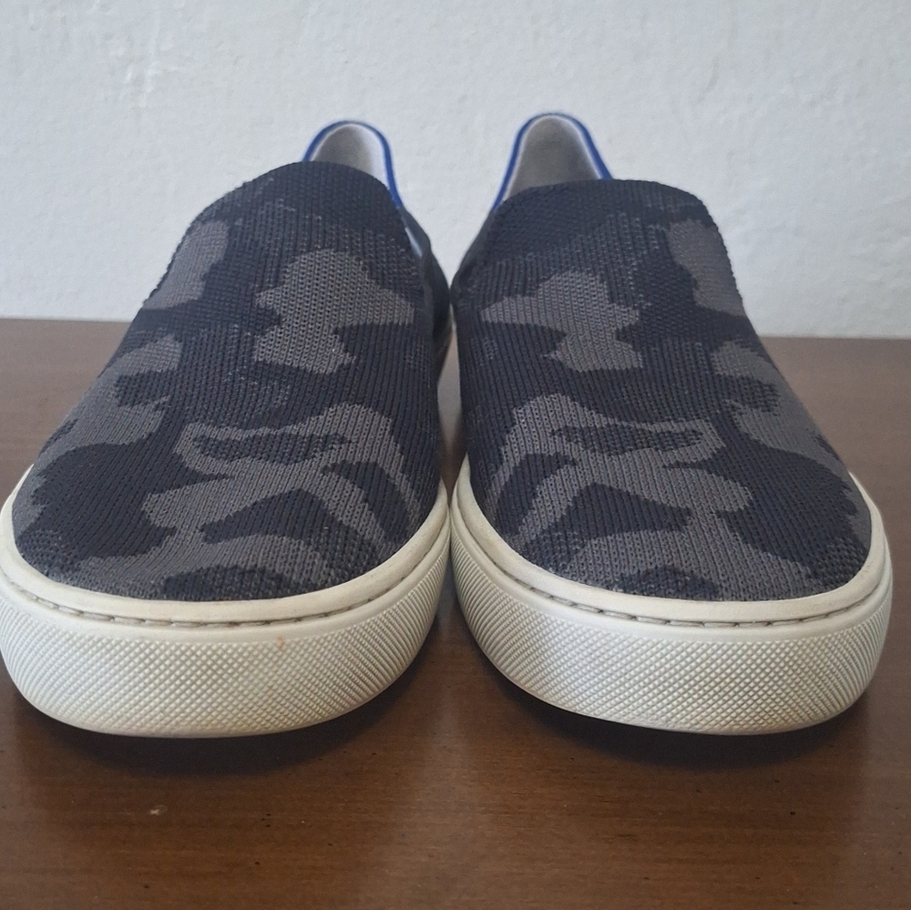 Rothy's The Original Slip On Sneakers Shoes Gray Camo Camouflage Retired Size 9 - Picture 5 of 14
